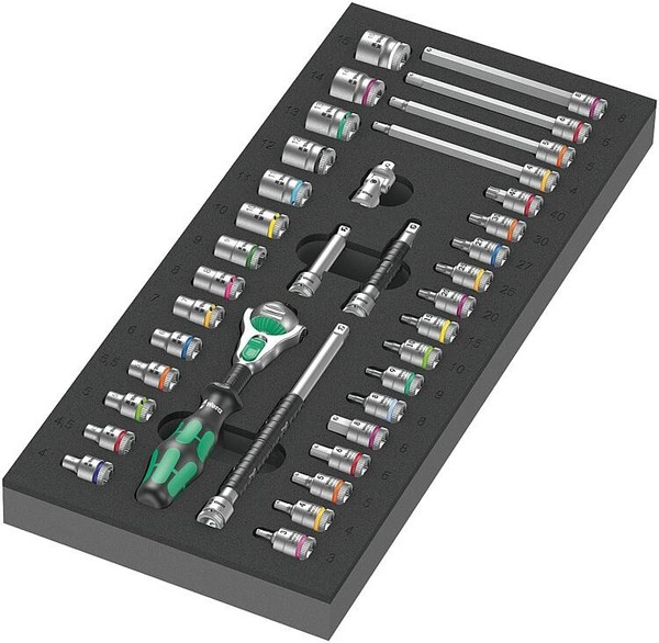 "Wera SteckschlüSselsatz Zyklop 8000 A 37-Tlg. 1/4\""-image