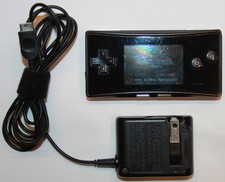 Nintendo Advance Gameboy Micro Black on Black OXY-001 Works Perfectly! w/Charger
