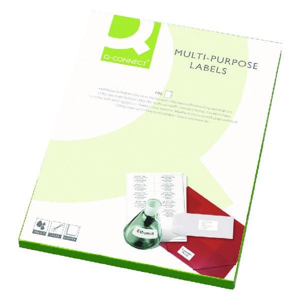 Q-Connect  Multipurpose Copier Labels 105X37mm White (1600 Pack) - Image 2