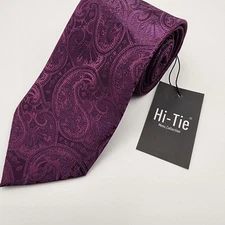 Hi Tie Purple Paisley