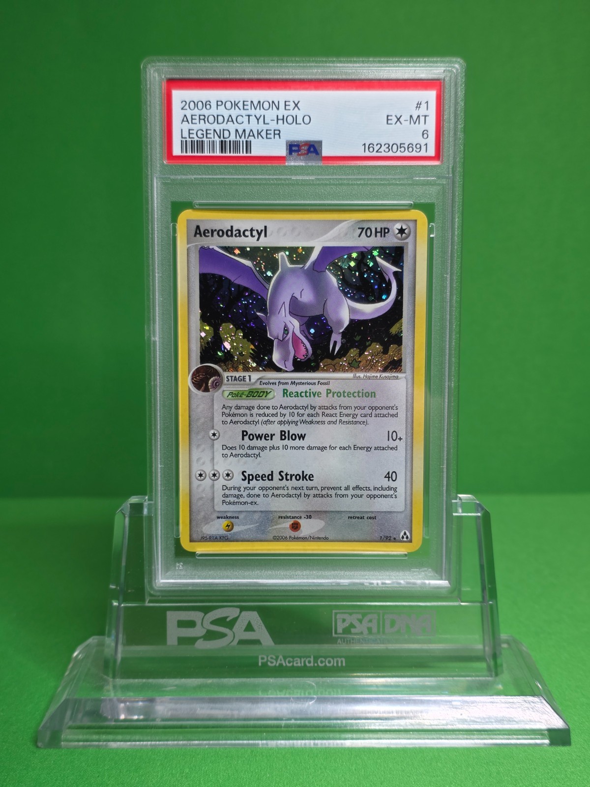 2006 POKEMON EX LEGEND MAKER 1 AERODACTYL-HOLO PSA 6