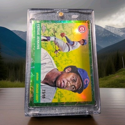 2025 Topps Chrome Platinum Fergie Jenkins Green Refractor 23/99 Chicago Cubs