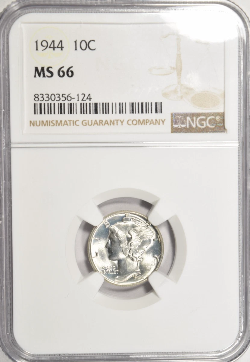 MS 66 Graded 1944 Year Mercury Dimes (1916-1945) for sale | eBay