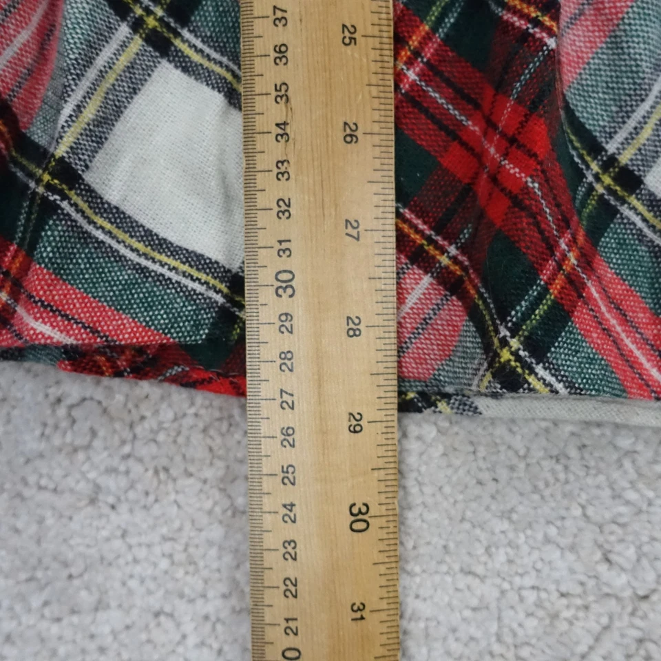 Falda midi vintage a cuadros escoceses tartán para mujer talla 6 W25 rojo verde mezcla de lana hecha en EE. UU. Foto 3 de 4