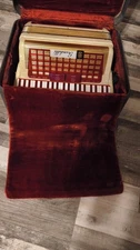 Scandalli Vintage Italian Accordian Great Shape With  Beautiful Red Velvet Case
