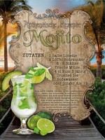 Holzschild 40X30 Cm Rezept Mojito Zutaten Limette Minze Deko Geschenk Holz Schil