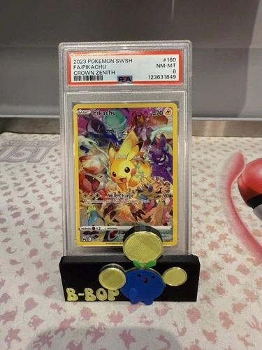 2023 POKEMON SWORD & SHIELD CROWN ZENITH #160 FULL ART/PIKACHU PSA 8