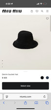 Miu Miu black Denim Bucket Hat