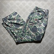 Vintage Duck Camo Canvasback Water Repellent Hunting Pants Size 35 60s 70s