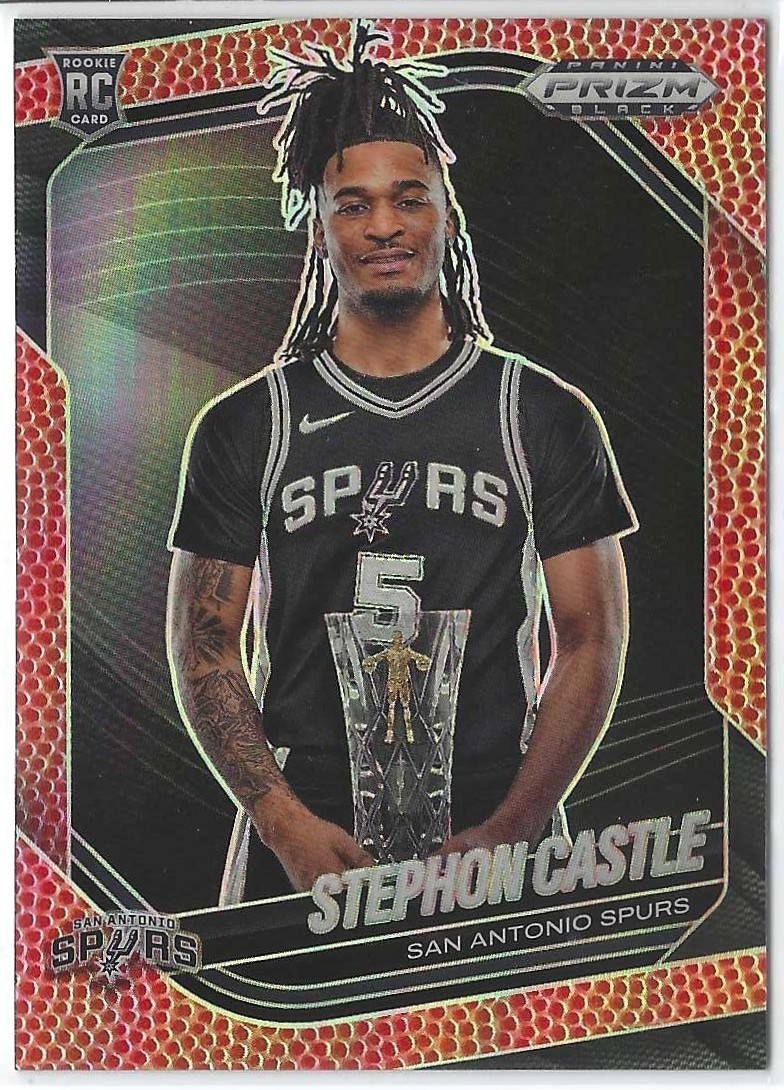 Stephon Castle, #/225 Rookie Basketball Prizm, 2024-25 Panini Prizm Black #96