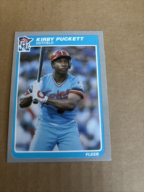 1985 Fleer KIRBY PUCKETT RC ROOKIE #286 Minnesota Twins Baseball Card (f5)