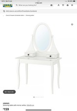 IKEA HEMNES Dressing table with mirror, white, 100x50cm