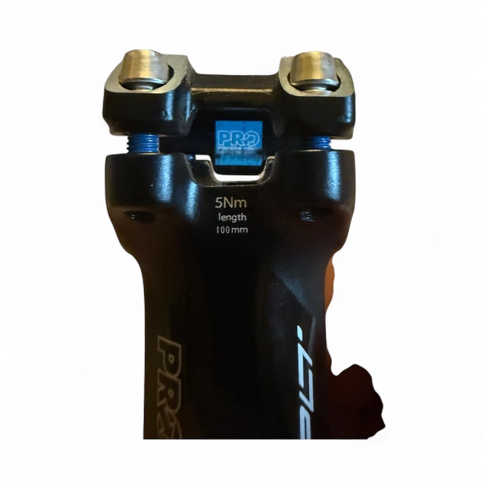 Vástago de bicicleta de carretera de aleación PRO PLT 31,8 x 100 mm +/-10 negro forjado en 3D grava montaña Foto 2 de 4