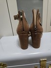 Women's Brown Faux Suede Cut-Out Strappy Ankle Strap Open Toe Heels US 10 — photo 2