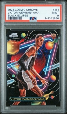 2023 TOPPS COSMIC CHROME BLACK ECLIPSE #151 VICTOR WEMBANYAMA 1/10 PSA 9