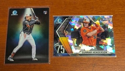 2022 Bowman Top 100 Gunnar Henderson Atomic Ice Refractor /150 + Spotlight RC