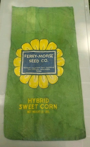 Vintage Ferry-Morse Seed Co. Hybrid Sweet Corn 50lb Feed Sack