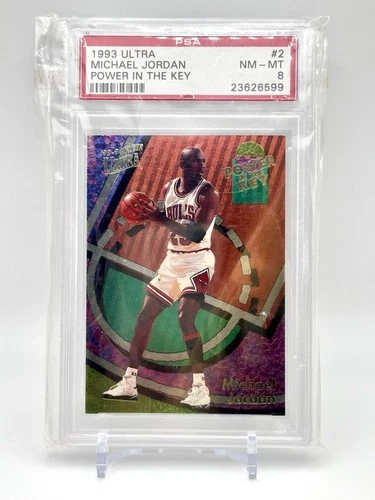 Fleer 1993 Ultra Power in the Key Michael Jordan #2 PSA 8 Chicago Bulls Low Pop