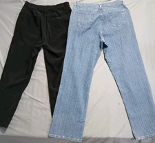 Lot (2) Vintage 90s Jeans Womens 16 Bill Blass FDJ French Dressing Stretch Retro