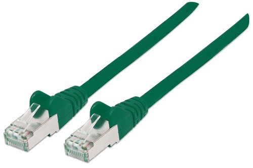 Intellinet Network Patch Cable, Cat6A, 10m, Green, Copper, S/FTP, LSOH / LSZH, P - 第 1/4 張圖片