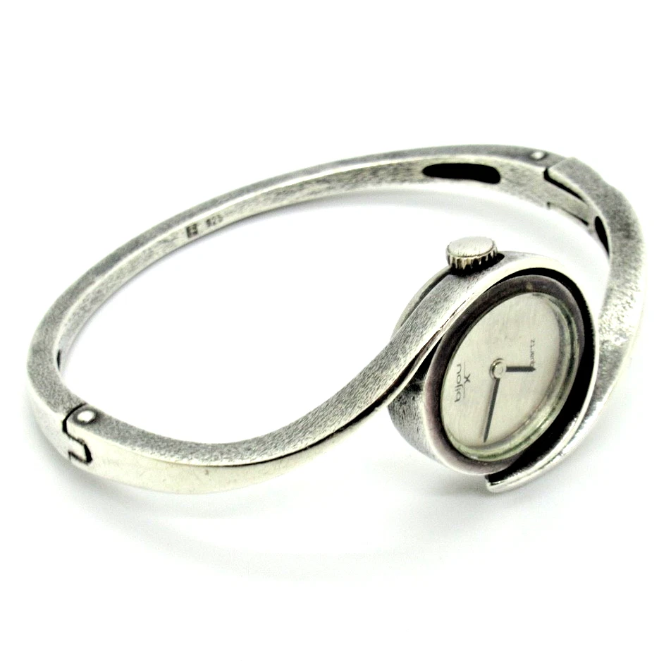 DESIGNER BIJOU JEUNESSE Armbanduhr 925 Silber 70 Modernist Luxury massiv 30Gr. - Bild 3 von 4