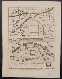 GREAT WALL OF CHINA 1755 BELLIN & VAN SCHLEY ANTIQUE COPPER ENGRAVED MAP