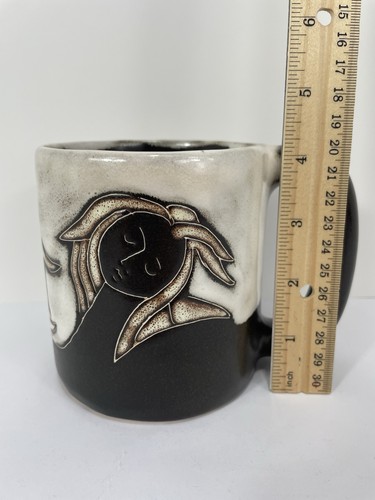 Design By Mara Mex Mexico Pottery Coffee Signed Women Heads Long Hair - Picture 19 of 19