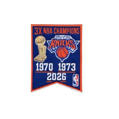 2026 NBA Finals 3x Champs Knicks Patch Inch 3.75 Inch Iron on Sew on