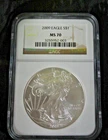 2009 $1 American Silver Eagle NGC MS70 Brown Label