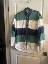 Vintage 90's Tommy Hilfiger Embroidered Logo Button Down Shirt Large
