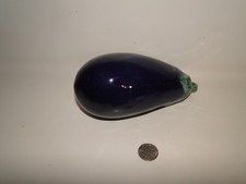Ceramic Glazed Vegetable Faux - Large Eggplant