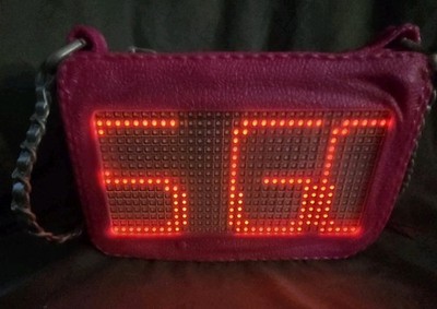 Purse Project Mc2 Smart Pixel Tested Works Bag Costume Pink light up text words