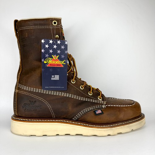 Thorogood 814-4178 Men's 8" Leather Moc Non Safety Toe Work Boots Size 9.5 D