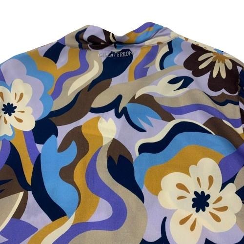 17240 WOMENS CARLA FERRONI VISCOSE LONG SLEEVE PATTERN PLEATED BLOUSE ANT image 6