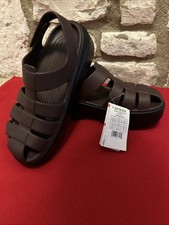 Crocs Stomp Fisherman Platform Sandals Mocha Brown Women's 10 Men's 8 NEW