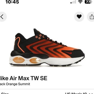 Nike Air Max - TW SE Black Orange Summit - 10M New (Damaged Box) - FJ2590-001