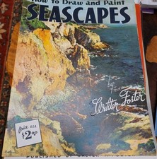 How To Draw and Paint Seascapes by Walter Foster 9 Art Book Ocean Cliffs GUC