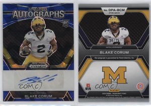 2024 Panini Prizm Draft Picks Blue Ice /75 Blake Corum #DPA-BCM Rookie Auto RC