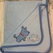 Carter's Dogs Puppy Baseball Blue Fleece Baby Blanket 1618