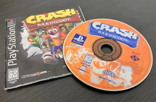 Crash Bandicoot Black Label Sony PlayStation 1 with Manual