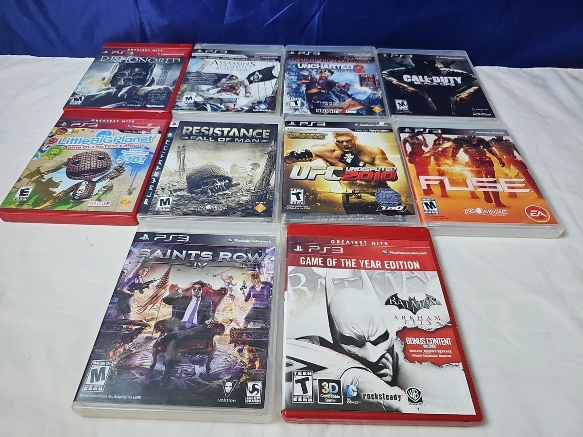 Lot De 10 Jeux PS3 En Bon état - Inclus Assassin's Creed, Uncharted, The Last Of Us, Saints Row IV, Dark Void