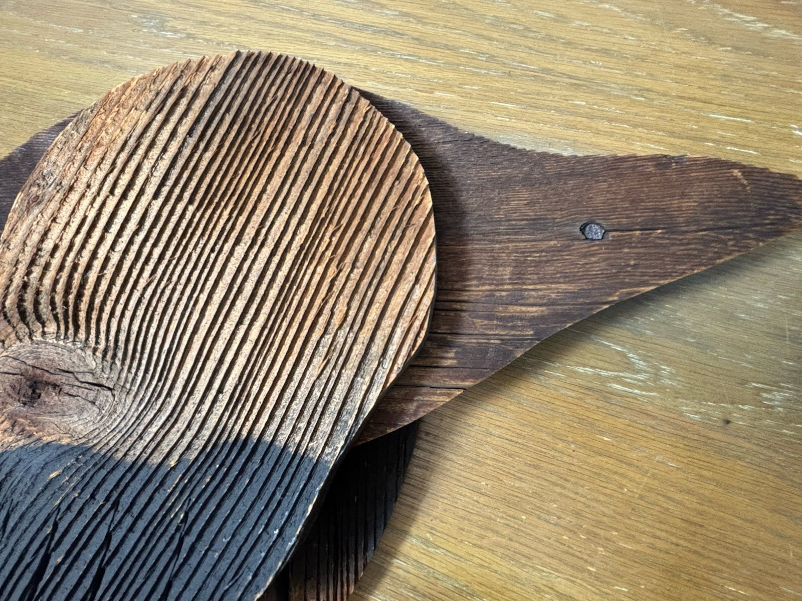 Reclaimed Vintage Reclaimed Wood Carved Flying Goose Wall Hanging