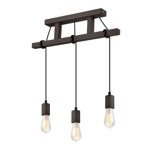 HäNgelampe Braun Holz FüR Esstisch Wohnzimmer Vielseitig E27 Amida Pendelleuchte-image