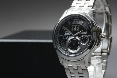 [Exc+5] SEIKO Kinetic Perpetual Premier 7D48-0AJ0 Quartz Big Date Men's Watch