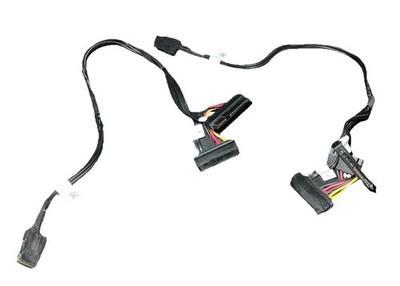 LOT X2 Dell SAS SFF-8087 to Dual SAS SFF-8482 Cable with SATA power 18XYD T3F4V