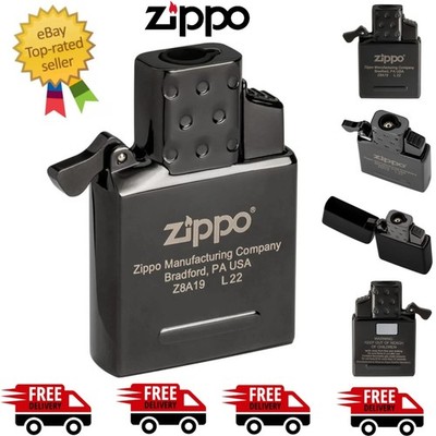 Zippo Black Single Lighter Jet Flame Windproof Torch Insert Butane Gas Insert UK