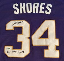 Chase Shores signed auto autographed LSU World Series Jersey Inscribed JSA #2