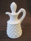 Vintage FENTON Milk Glass Hobnail Cruet with Stopper~Oil Vinegar~2 avail!