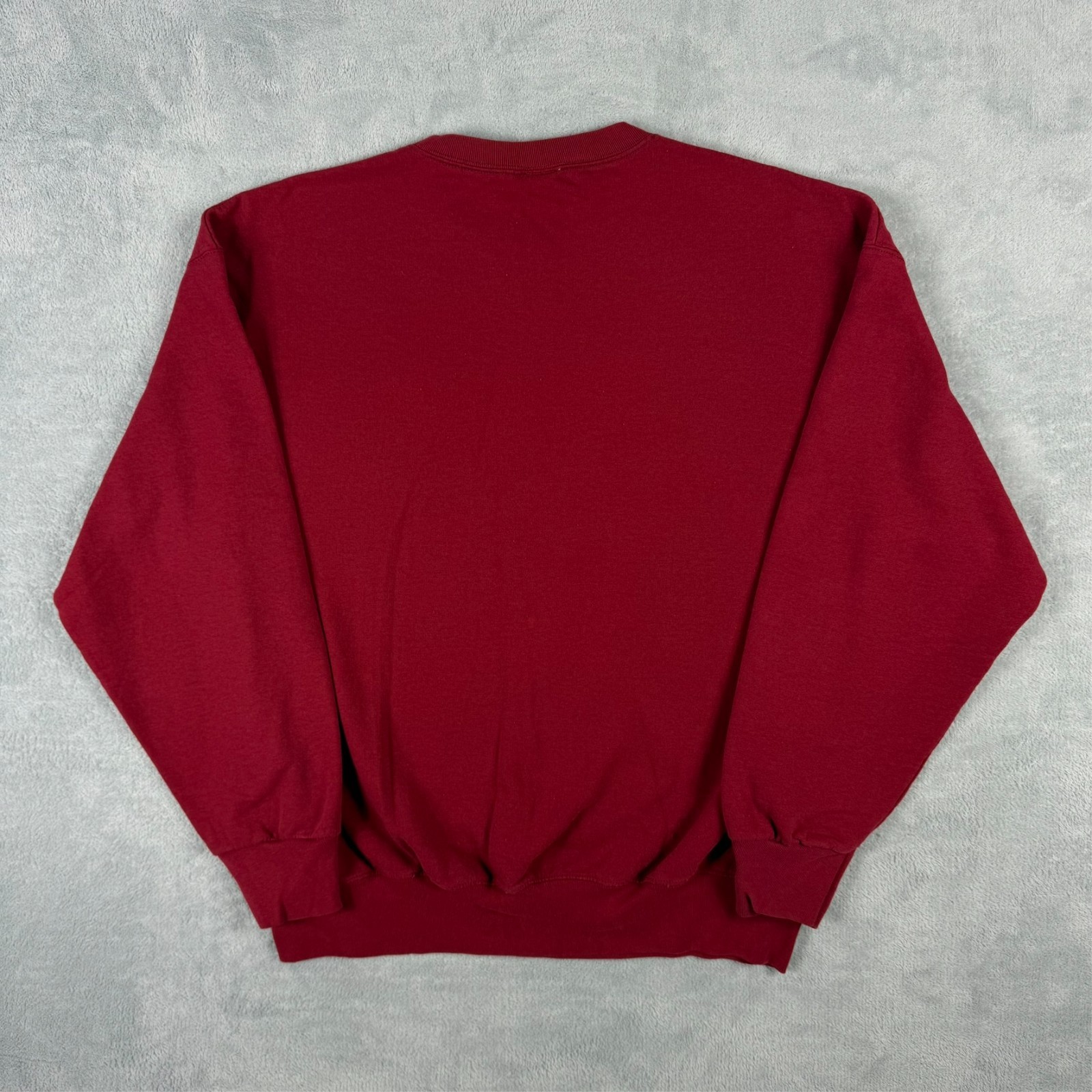 Vintage Nike 1990s Red Big Swoosh Spellout Oversized Size XL Pullover Sweatshirt image 7