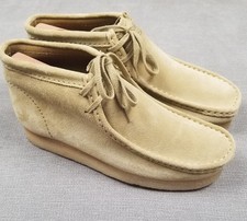 CLARKS ORIGINALS WALLABEES CHUKKA BOOT MAPLE SUEDE MEN'S 8M EUC
